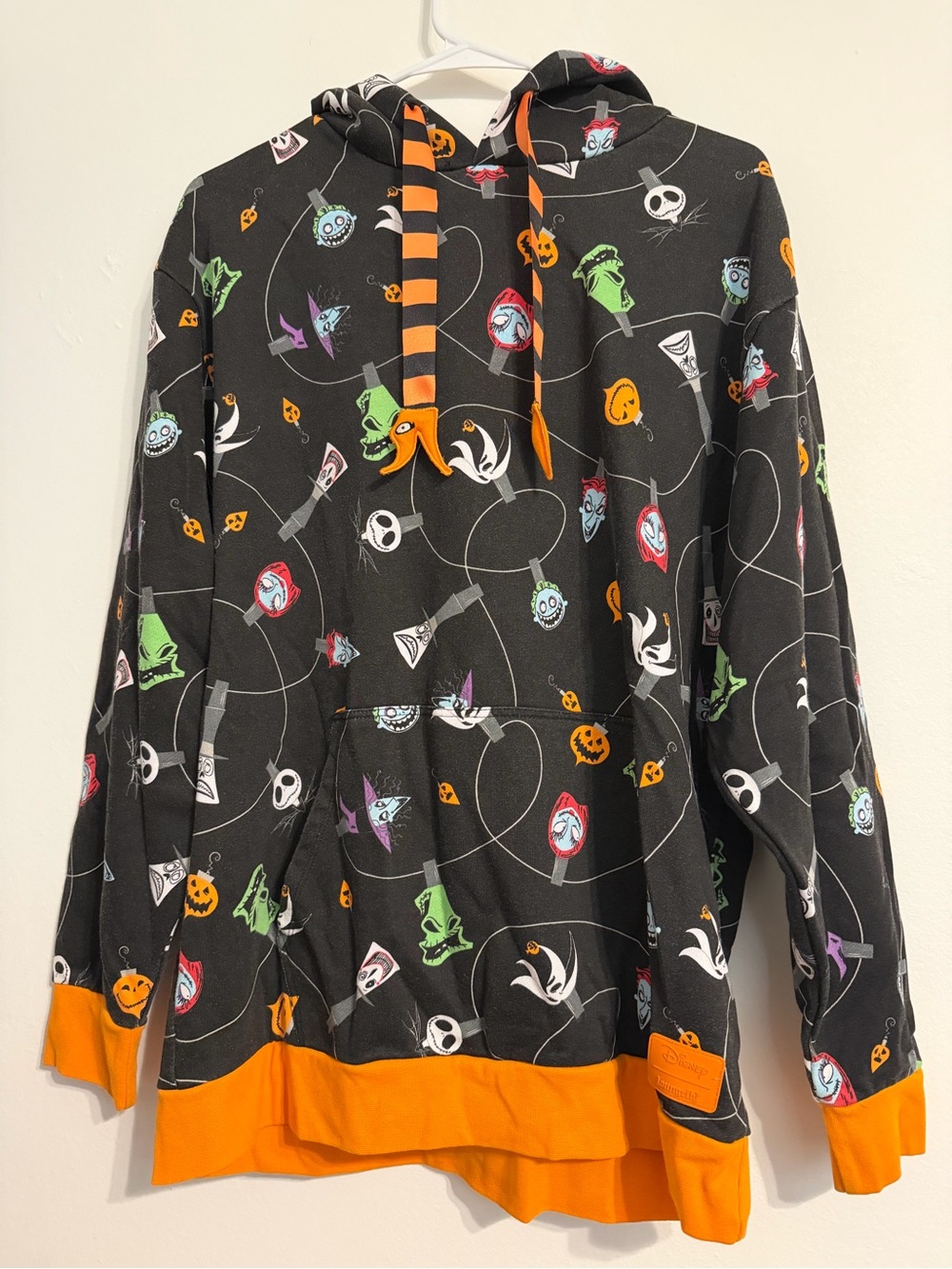 Loungefly Black Hoodie with Orange and Green Accents - NBC